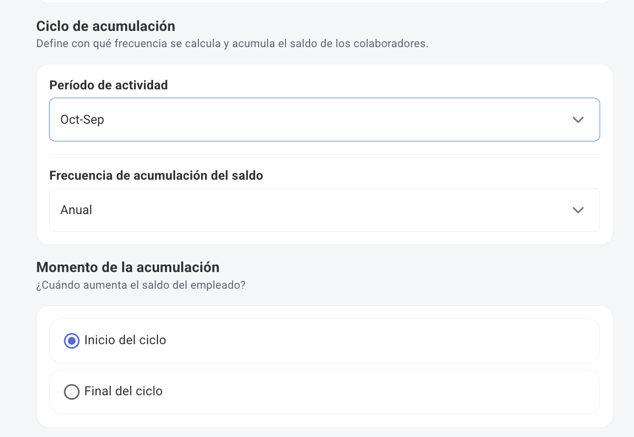 Pantalla de configuración