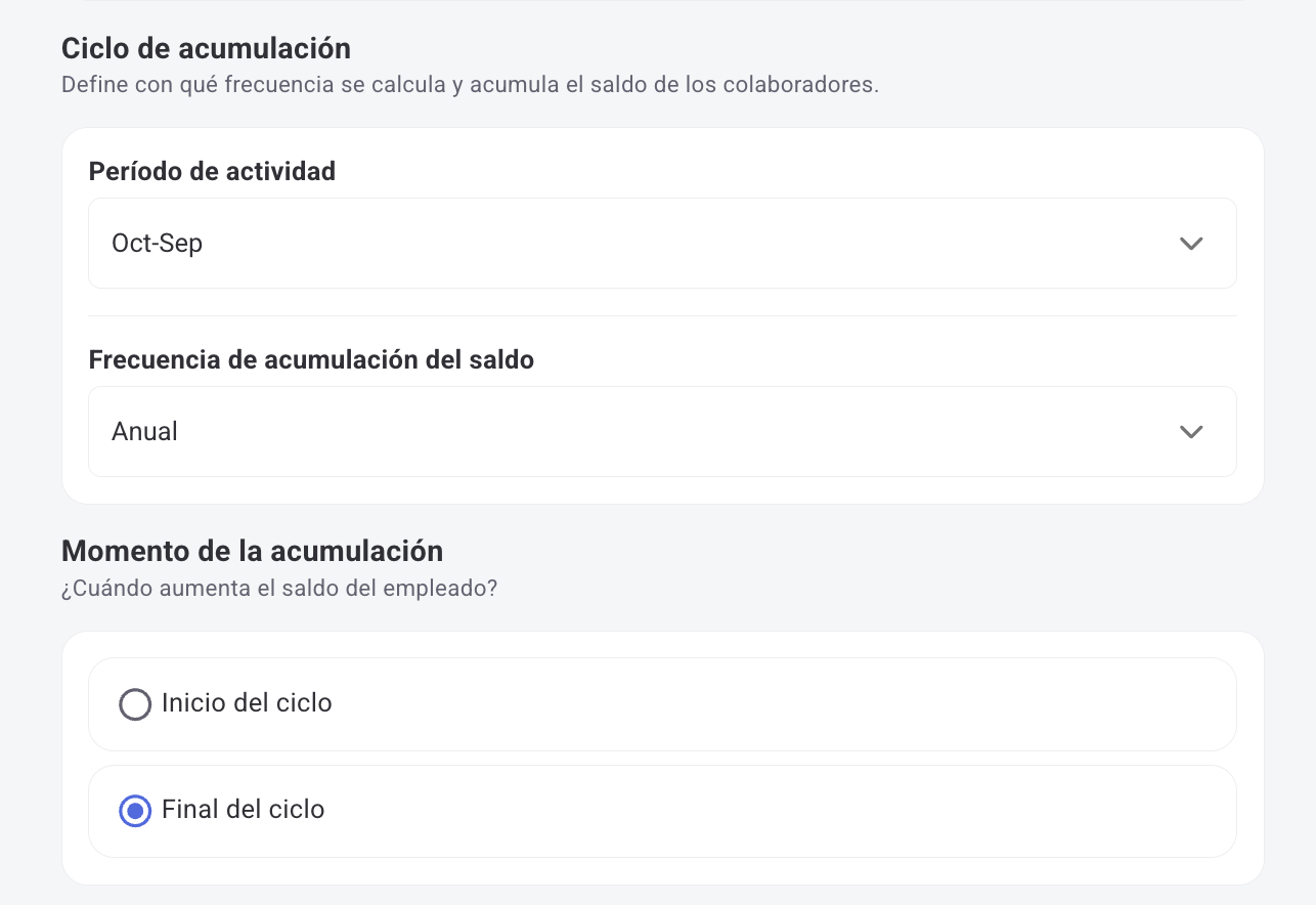 Pantalla de configuración