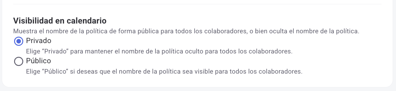 Engranaje de configuración de Vacaciones y Permisos