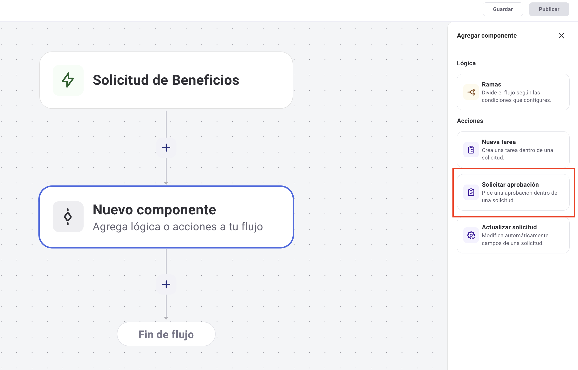 Pantalla de configuración