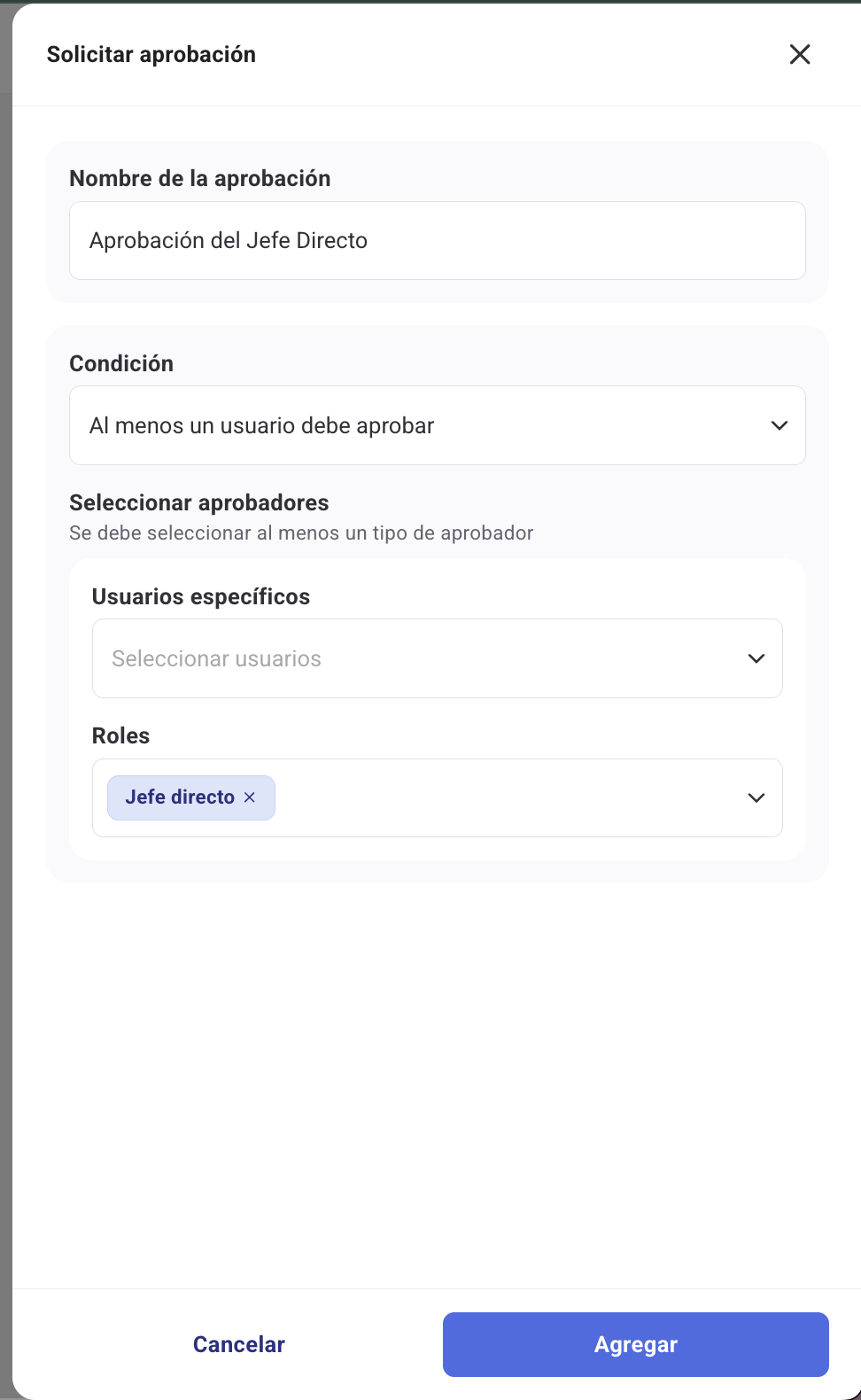 Configuration screen