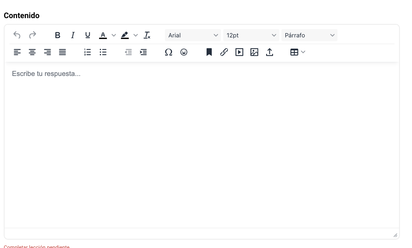 Article lesson editor with multimedia support