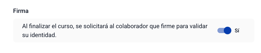 Opção de assinatura ao terminar o curso