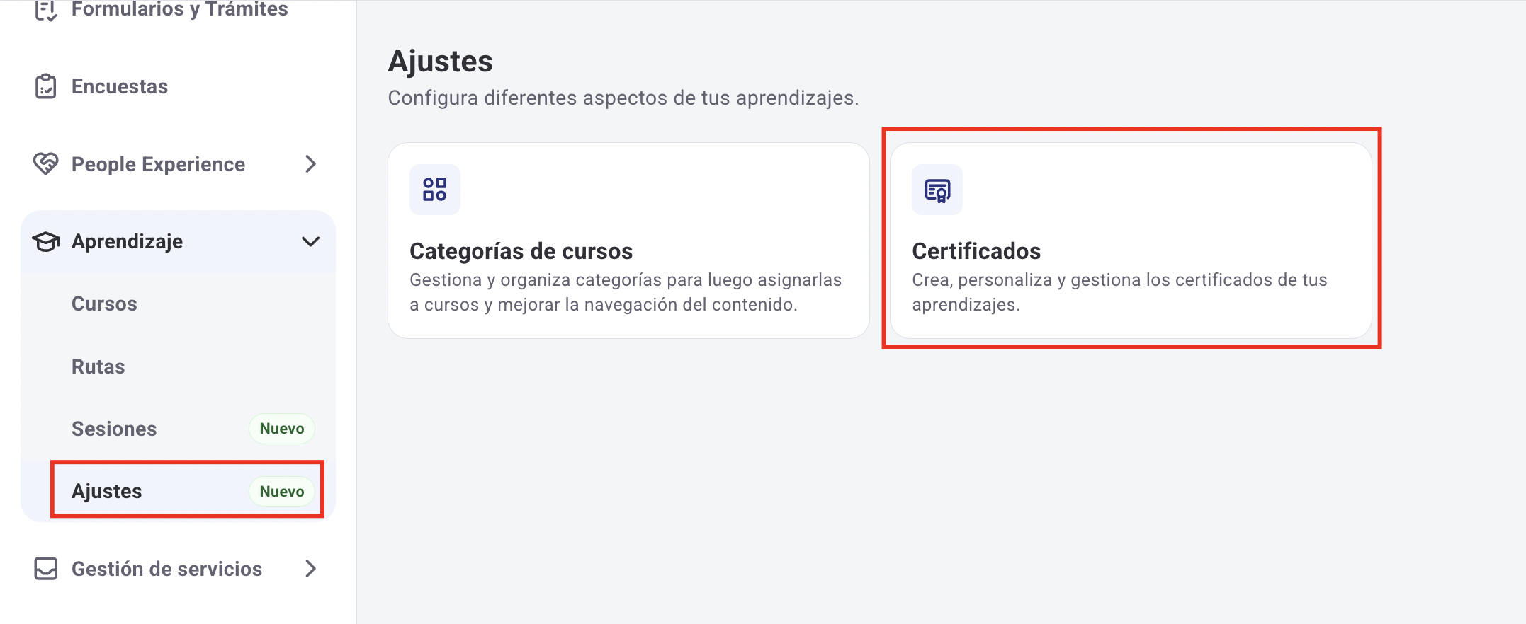 Acceso a Certificados