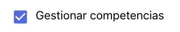 Permissão gerir competências