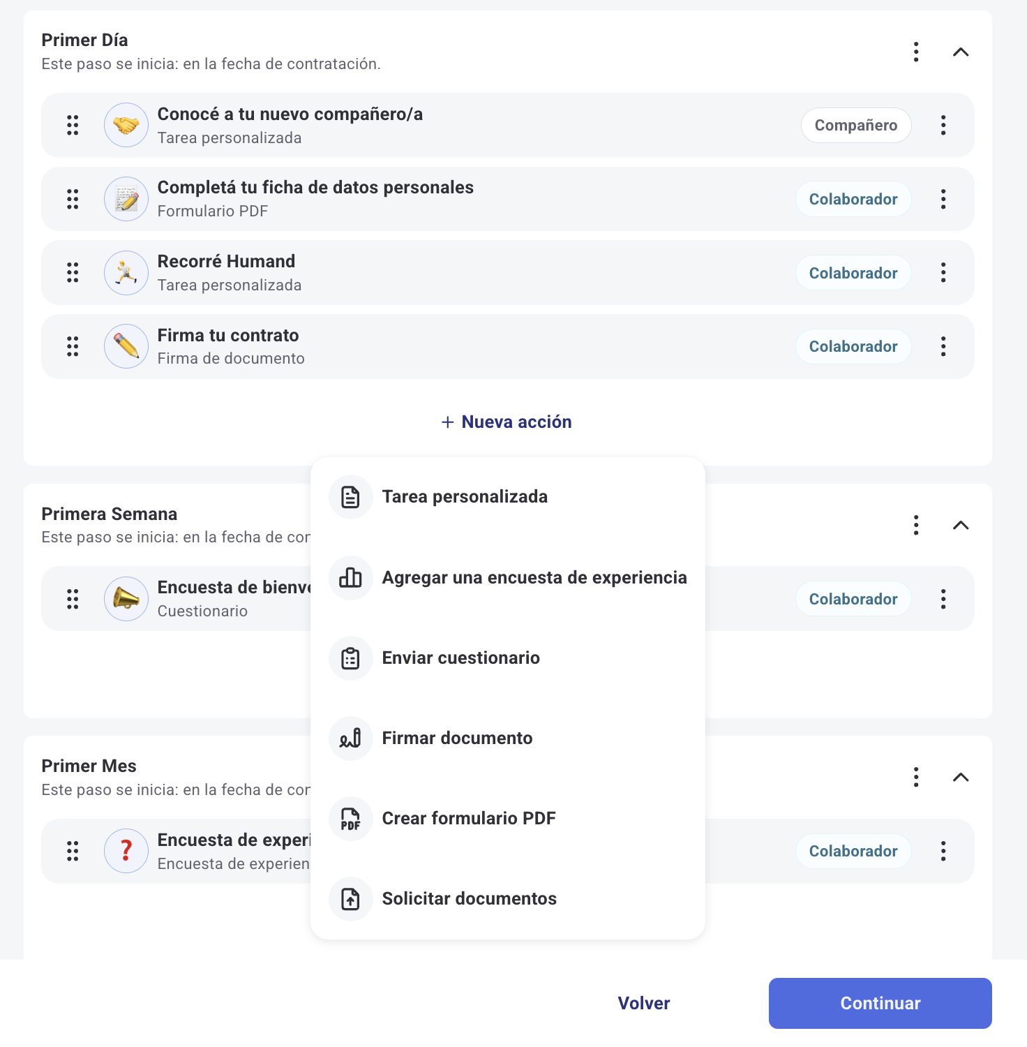 Ação Assinar o teu contrato dentro de um passo do processo de Onboarding