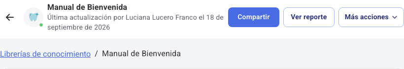Librería activada con el punto verde sobre el ícono