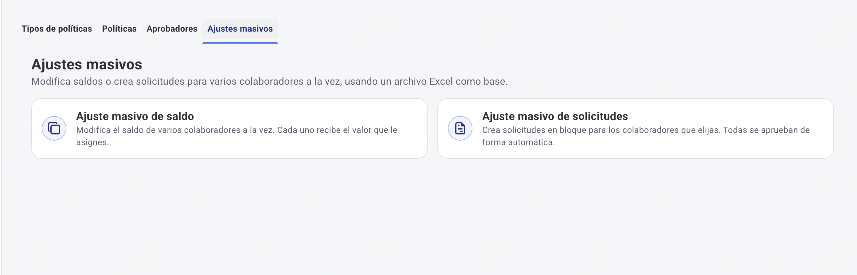 Pantalla de configuración