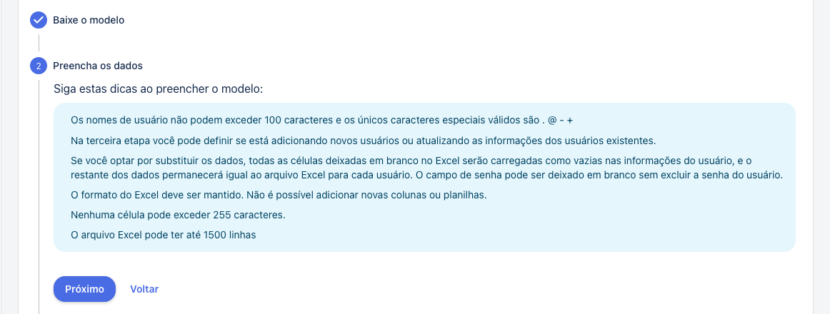 Passo Preencha os dados com as dicas para preencher o modelo